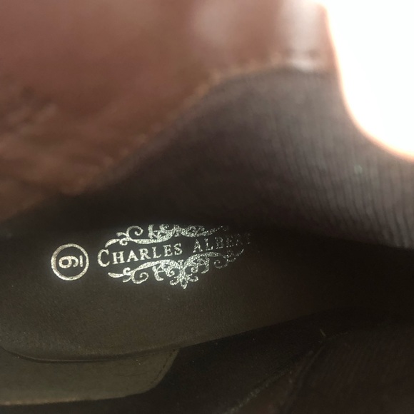 Charles Albert ankle booties gold brown distressed size 9 - Picture 5 of 8